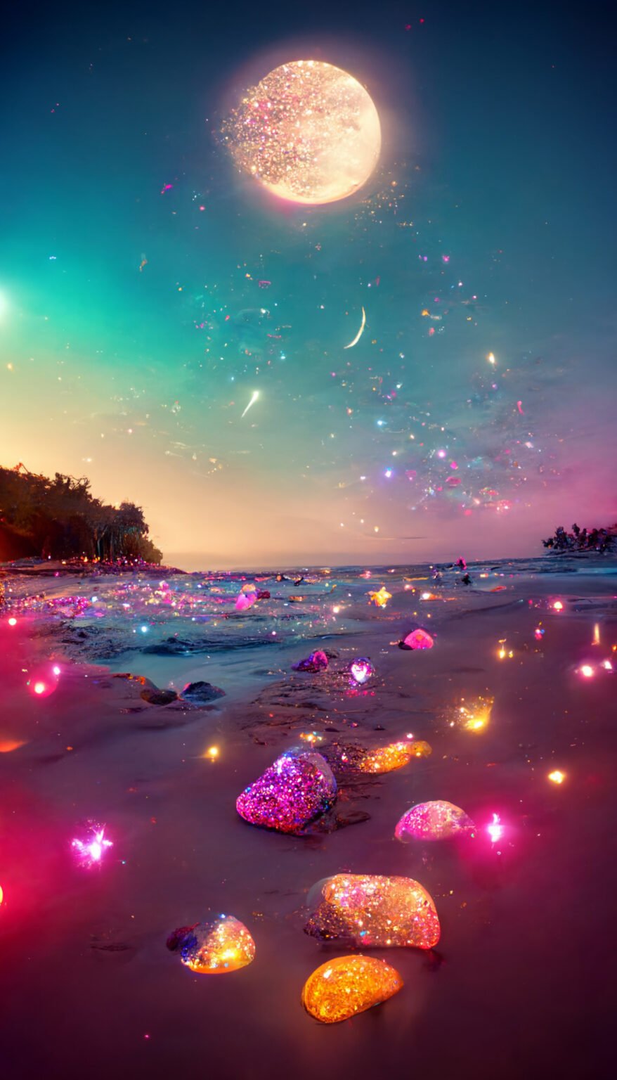 group of rocks sitting on top of a sandy beach. generative ai.